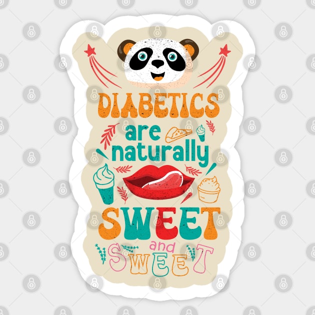 diabetic panda Sticker by creative7